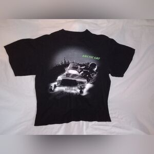 Arctic Cat Snowmobile Woods Trail Graphic Shirt Size Large